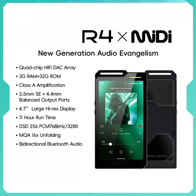 Audio Music Hifi - R4 미디 버전 ES9018Q2M*4 안드로이드 12