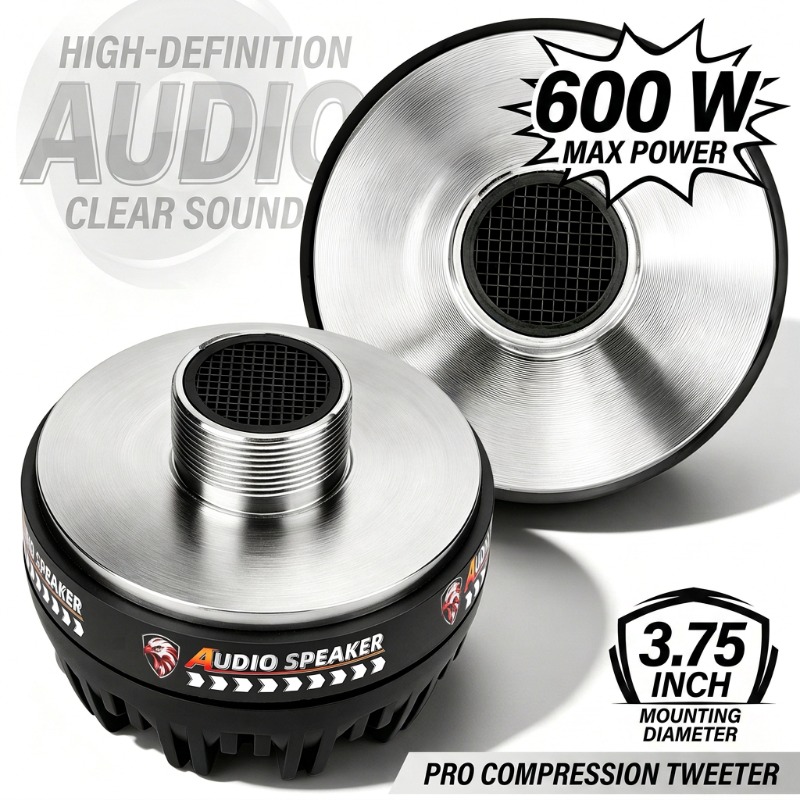 Music Audio Pro - 2개 3.75인치 티타늄 트위터 스피커 600W
