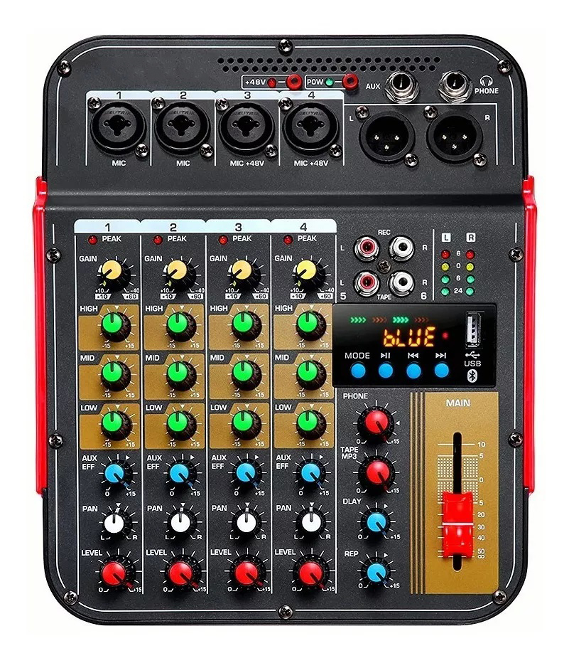 블루투스 및 리버브 오디오 믹서, 48V 전원 공급 장 - Audio Music Mixer 리뷰 및 가격