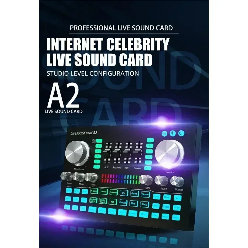 A2 사운드 카드 라이브 사운드 카드 Bluetooth - Audio Music Mixer 리뷰 및 가격