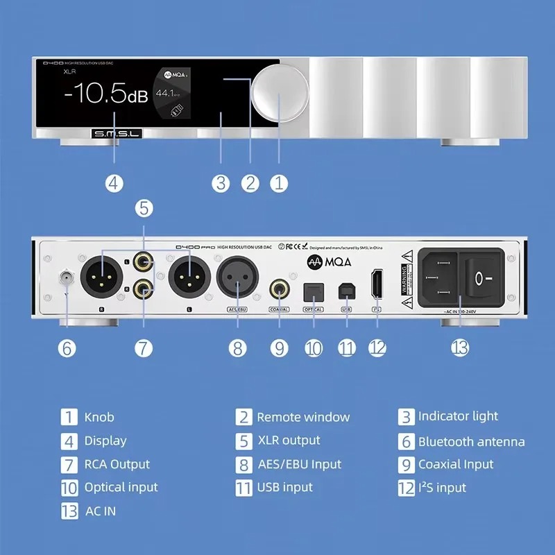 SMSL D400 PRO D400PRO 디지털 디코더  - Music Audio Pro 리뷰 및 가격