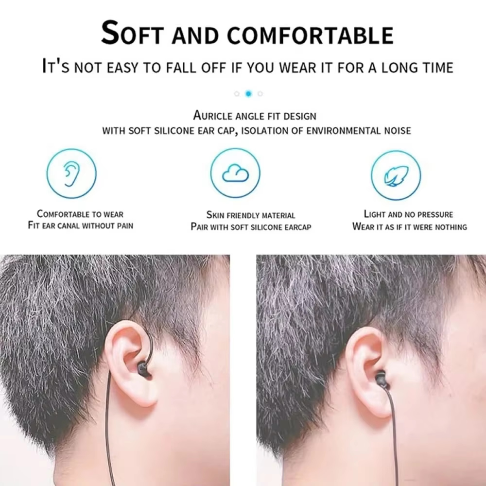 3.5mm 짧은 유선 헤드폰 실리콘 이어폰 이어폰 형  - Audio Music Mp3 리뷰 및 가격