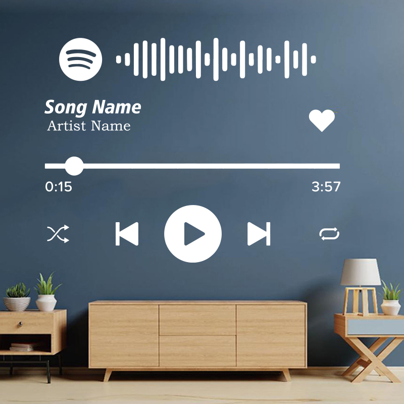 맞춤형 노래 아티스트 이름 오디오 제어 버튼 벽 스티커 - Audio Music Name 리뷰 및 가격