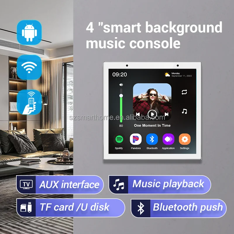 블루투스 벽 증폭기 스테레오에 대한 4 인치 스마트 홈 - Audio Music Background Free 리뷰 및 가격